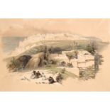 A 19TH CENTURY DAVID ROBERTS PRINT OF JERUSALEM, "1838", framed, 41cm x 51cm