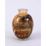 A GOOD CHINESE 19TH / 20TH CENTURY REVERSE PAINTED SNUFF BOTTLE, painted interior to depict deer