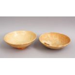 A GOOD PAIR OF EARLY CHINESE POTTERY BOWLS, 13cm