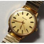 A GENTLEMAN'S BULOVA WRISTWATCH.