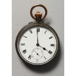 A GUN METAL POCKET WATCH.