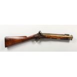 AN 18TH CENTURY BLUNDERBUSS, ROYAL MAIL NEWCASTLE - EDINBURGH. PLOUGH ALNWICK BY TOMLINSON &CO, with