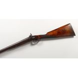 A DOUBLE BARREL PERCUSSION CAP GUN by P. HAST, COLCHESTER. 5.5ins long.