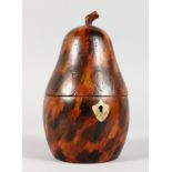 A PEAR SHAPED TEA CADDY.