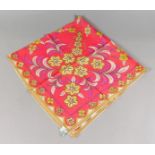 EMILIO PUCCI. a ladies' psychedelic pink headscarf, with original outer card case.