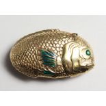 AN 18CT GOLD PLATED CARP VESTA.