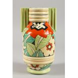 AN ART DECO, CIRCA 1935, ROYAL ART POTTERY, TWO HANDLED VASE. 9ins high.