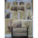 INDIA / PUNJAB/ SIKHS, group of 12 cartes-de-visites of Sikhs, Indians, British offciers in India, a