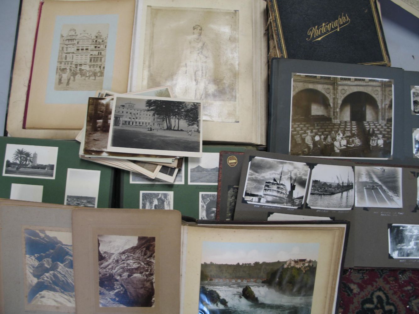 PHOTOGRAPHY. Group of 6 misc. photograph travel albums, including North Africa, Switzerland and