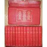 [BINDINGS] SHAKESPEARE, boxed set of 13 vols. bound by Wheeler of Weymouth in limp red leather, in