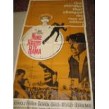 [FILM POSTER] "Nine Hours to Rama", on 2 sheets, overall 78 x 41 inches, folds.