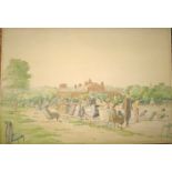 WATERCOLOUR by Sydney Maidon (1893-1963), dated 1950, possibly Kew, 29 x 43 cm.