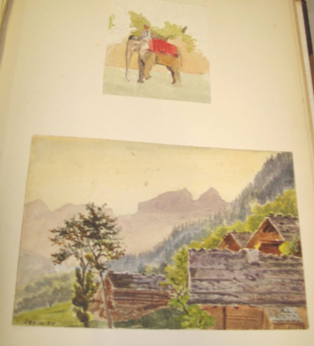 INDIA / WATERCOLOURS. Folio album of watercolours by Etta Fraser (ne) Irving Bell, circa 1887-95. - Image 2 of 3