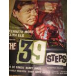 [FILM POSTER] The 39 Steps, printed by Berry, England, folds, 40 x 27 inches.