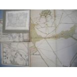 [MAPS] q. of original ink & ms. maps, battle plans, unframed, early 19th c.