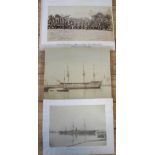 PHOTOGRAPHY, three 19th century naval photographs,