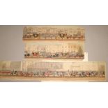 Three strips of an early 19th c. PANORAMA (3).