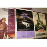 [FILM POSTERS] 3 x full sheets, "Patten", "The Exorcist", and "One Eyed Jacks" (worn, sellotape