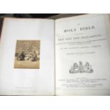 [BIBLE / PHOTOGRAPHS] The Holy Bible, 4to, 6 mounted photos by FRANCIS FRITH, 6 col. maps, black