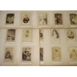 PHOTOGRAPHY / ROYALTY. 12 large album pages containing over 70 cartes-de-visite of British and