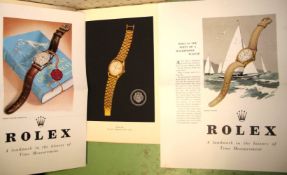 [ROLEX] Rolex Jubilee 1905 - 1920 - 1945, 4to, 25 tipped-in col. plates, card covers, slipcase,