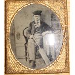PHOTOGRAPHY / LANTERN SLIDES / CDVs. Box of assorted 19th century glass lantern slides, cased images