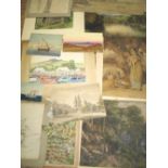 WATERCOLOURS, misc. 19th & 20th c. (Q).