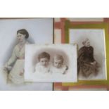 PHOTOGRAPHY, three opaltype portraits on porcelain, circa 1900.