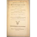 VOLTAIRE, The Philosophical Dictionary for the Pocket, 8vo, contemp. calf, L., Bladon, 1765.