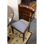 Two pairs of 19th century mahogany dining chairs.