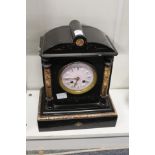 A good Victorian slate mantle clock.