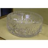 A large cut glass bowl.