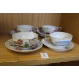 Japanese egg shell cups and saucers.