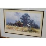 David Shepherd "While the Sun Shines" colour print, pencil signed.