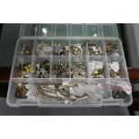 A box containing silver jewellery.