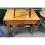 A Regency style mahogany sofa table.