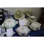 A small group of Royal Doulton Camelot plates, Doulton Florinda part service and other dinner ware.