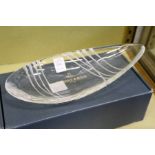 A stylish cut glass oval shaped dish by Villeroy and Boch, boxed.