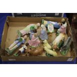 A porcelain nativity set.