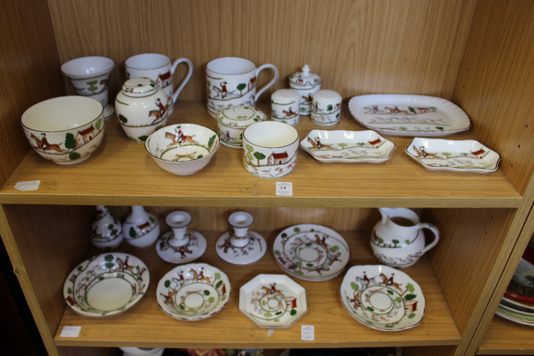 A quantity of Coalport Hunting Scene china and other similar makes.