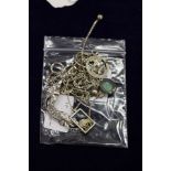 A bag of costume jewellery.