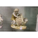 A Royal Vienna figural bisque porcelain vase.