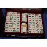 A cased Mahjong set.