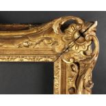 An 18th Century English Carved Giltwood Frame with Pierced Corners. 23.75" x 29.25" - 60.5cm x 74.