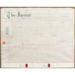 An Indenture from 1892, from Fry and Son Grays Inn, London. 23" x 27".