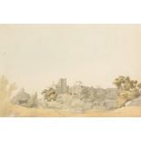 Manner of John White Abbott. Landscape with Ruins, Watercolour, Unframed. 8" x 12".