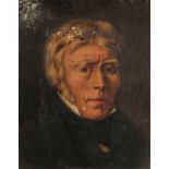 19th Century French School. Portrait of a Gentleman, Oil on Canvas, Inscribed Verso. 18" x 15".