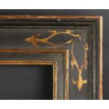 An Ebonised Shaped Frame with Gilt Painted Corners. 26" x 21" - 66cm x 53.25cm. (Rebate Size)