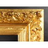 A 19th Century French Gilt Composition Frame with Scrolled Corners. 22" x 18" - 56cm x 45.75cm. (