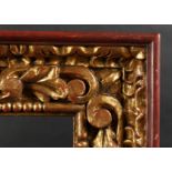 A 19th Century Carved Frame with Scrolling Foliage, 14.5" x 11" - 37cm x 28cm. (Rebate Size)